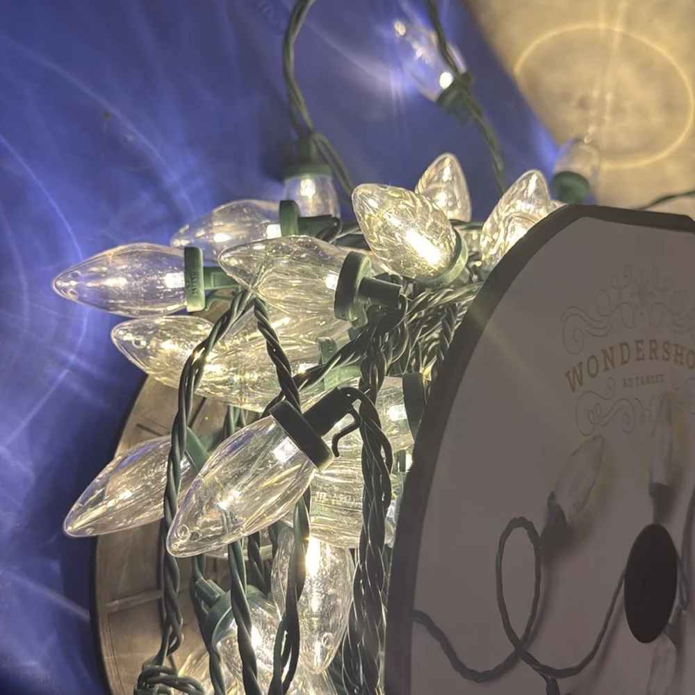 Warm White Transparent LED C9 Lights